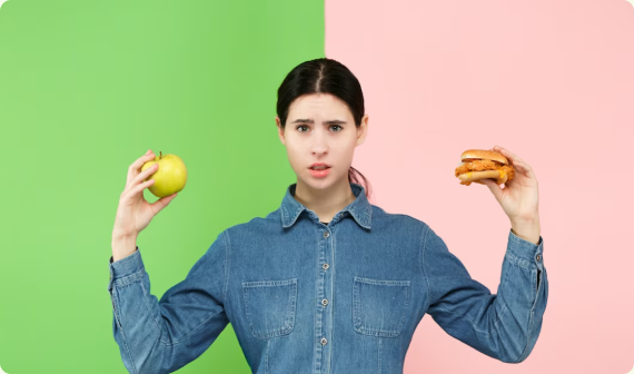 woman eats